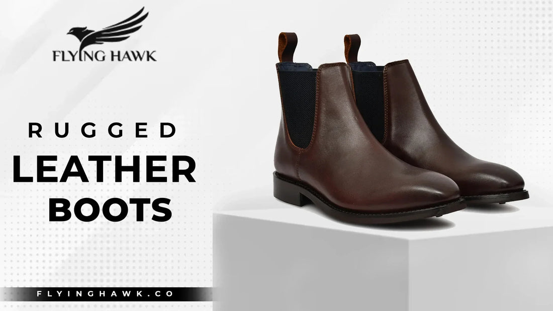 rugged leather boots