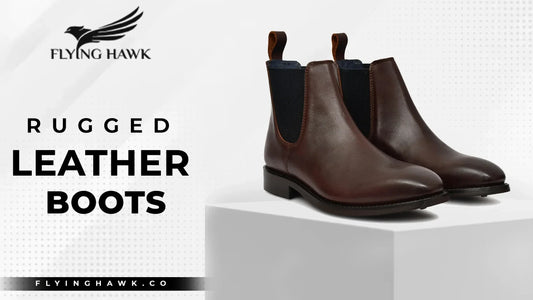 rugged leather boots