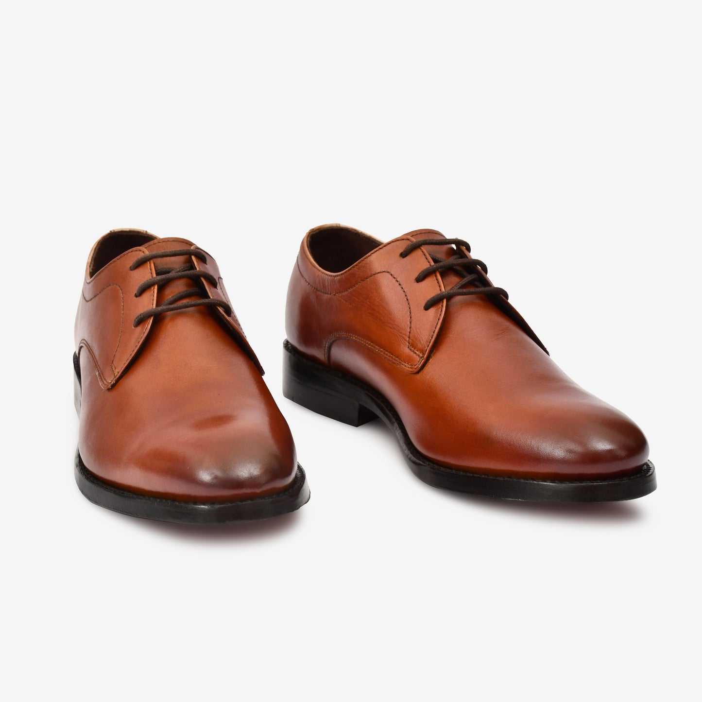 Tan premium derby Goodyear welted shoes
