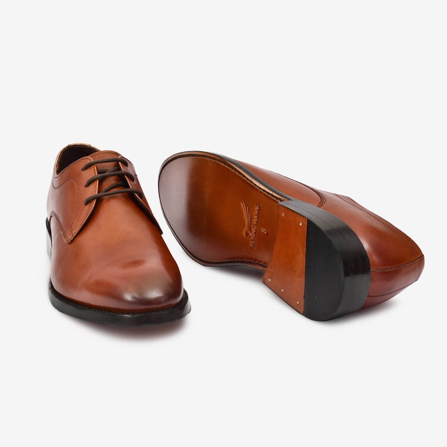 Tan premium derby Goodyear welted shoes
