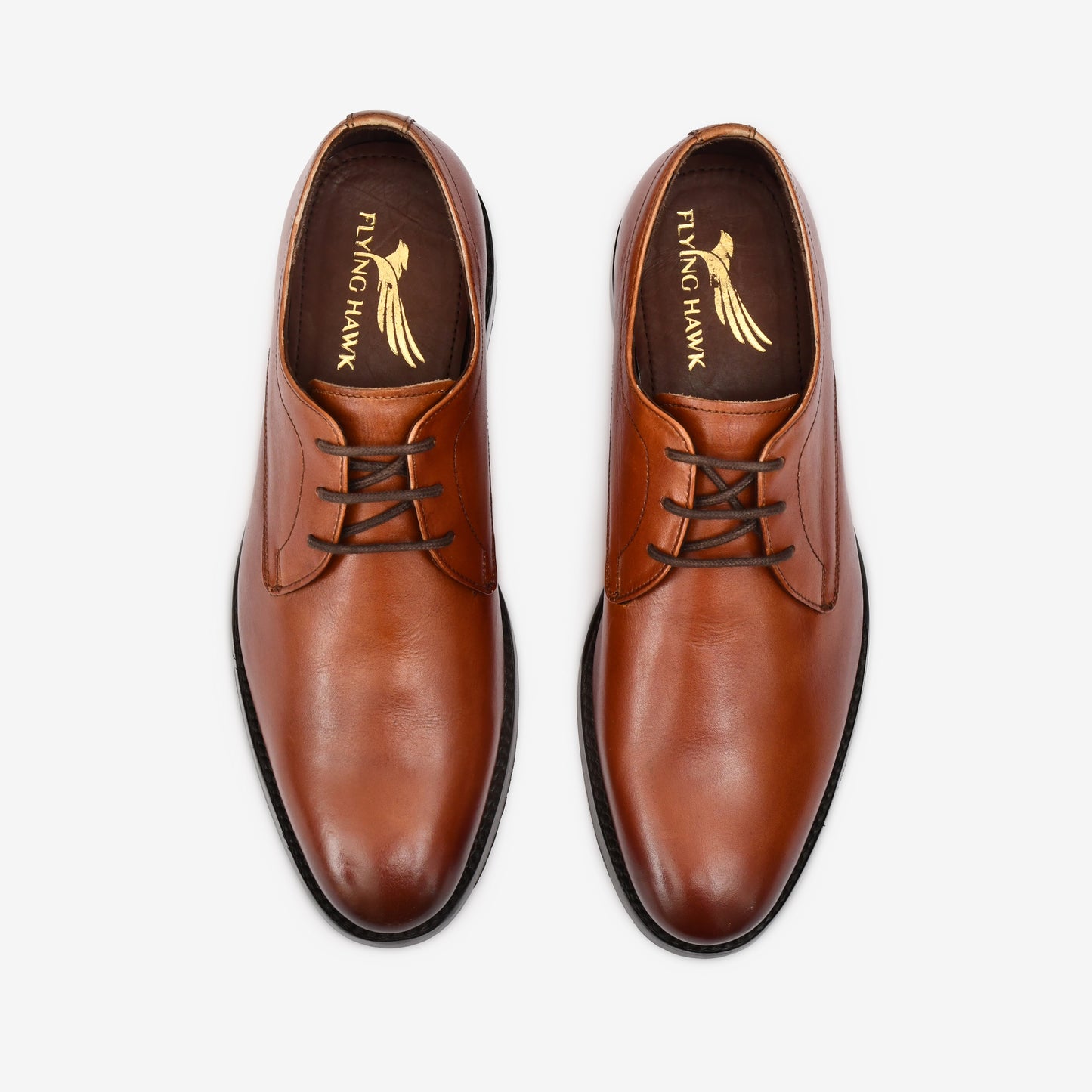 Tan premium derby Goodyear welted shoes
