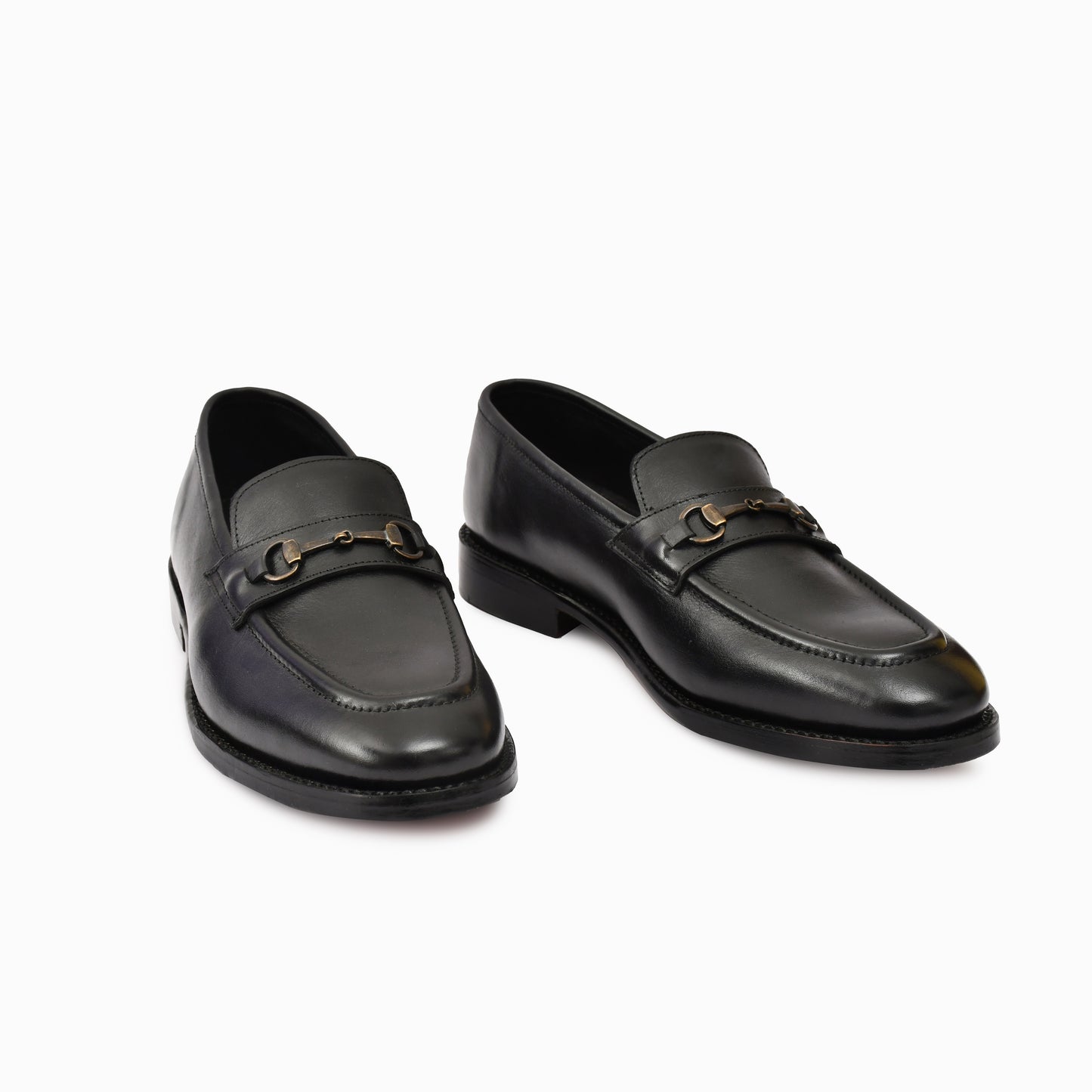 Horsebit Black Loafers Goodyear Welted Shoes