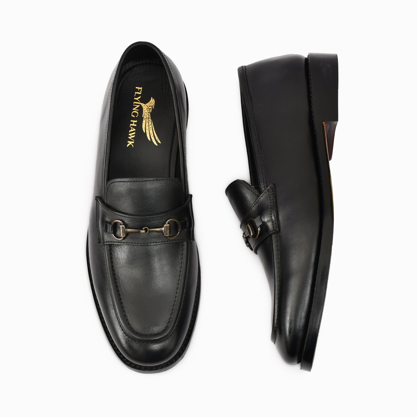 Horsebit Black Loafers Goodyear Welted Shoes