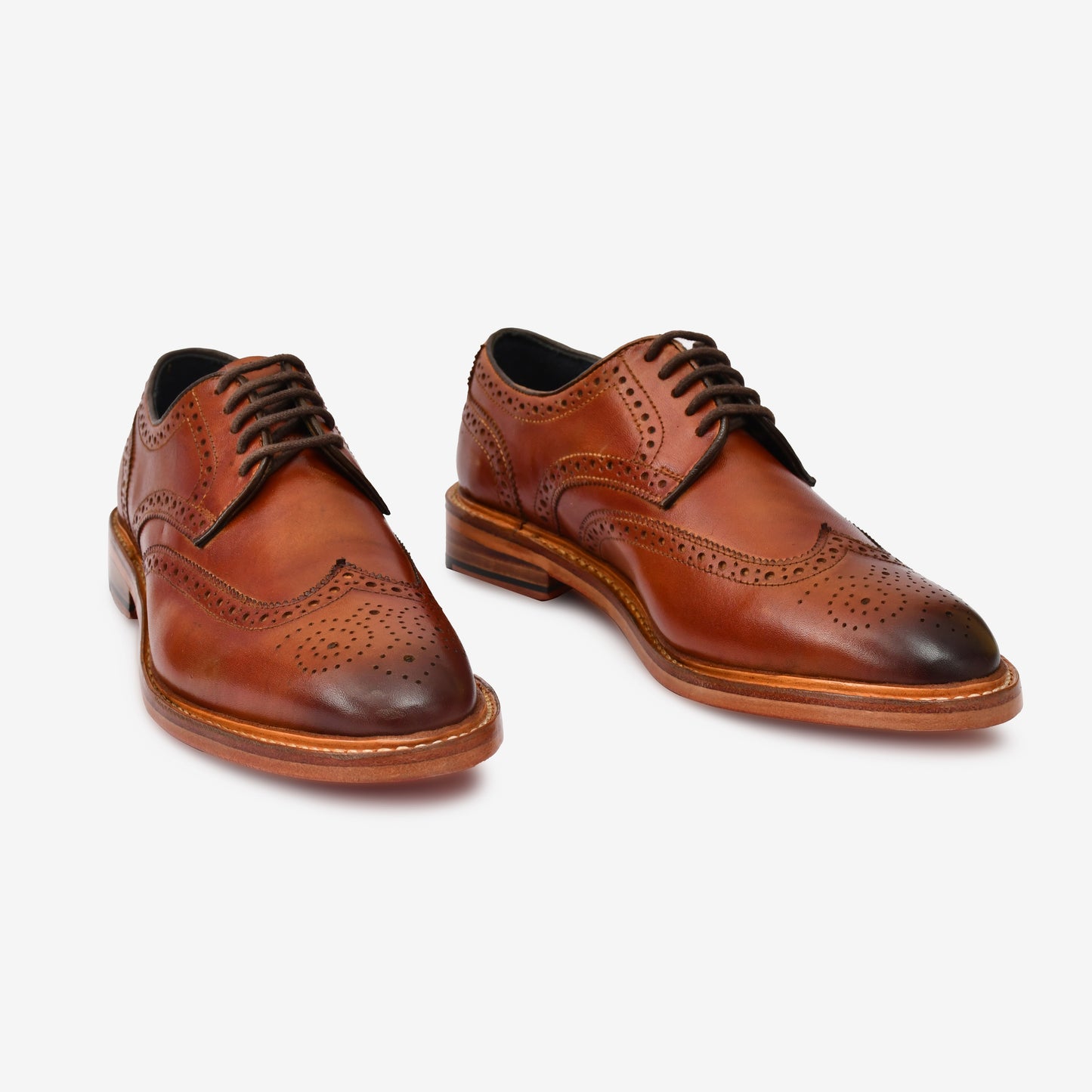 Tan Crust Goodyear Welted Brogue shoes