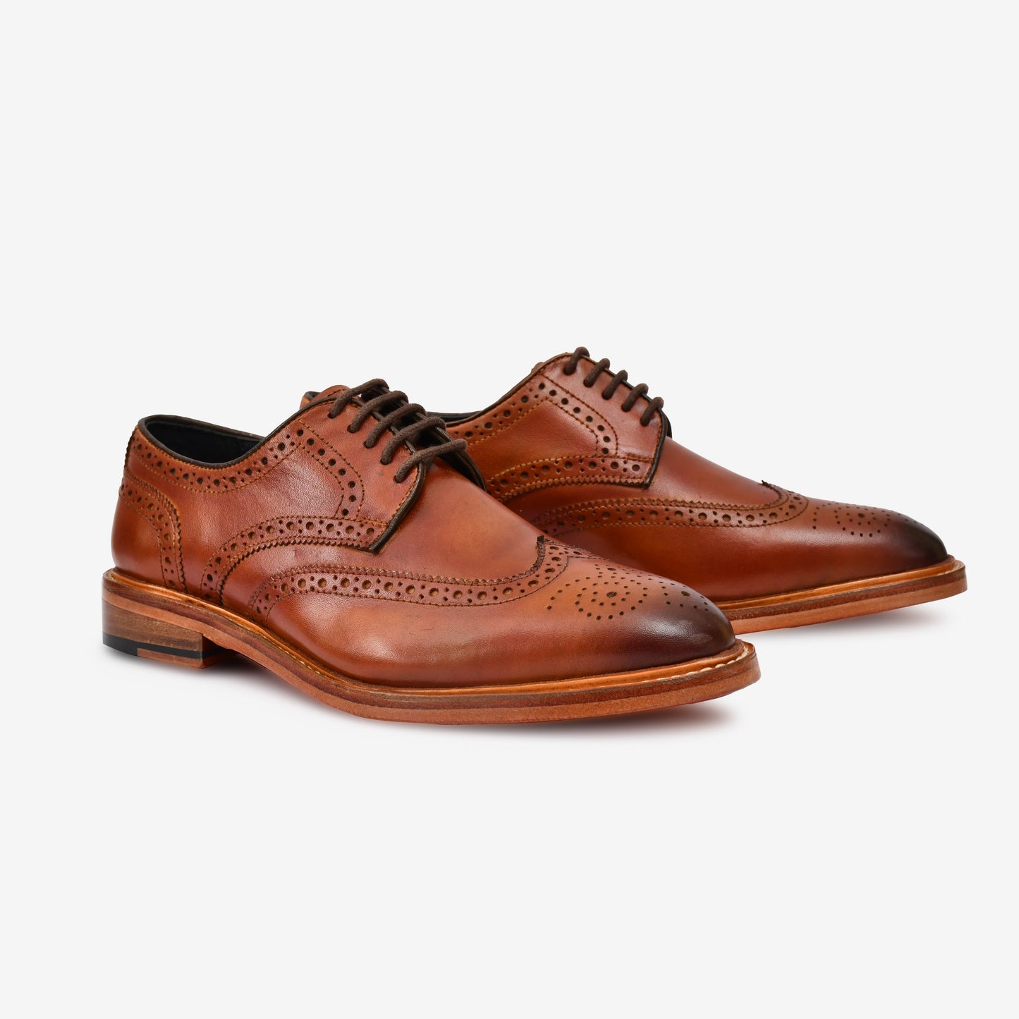 Tan Crust Goodyear Welted Brogue shoes