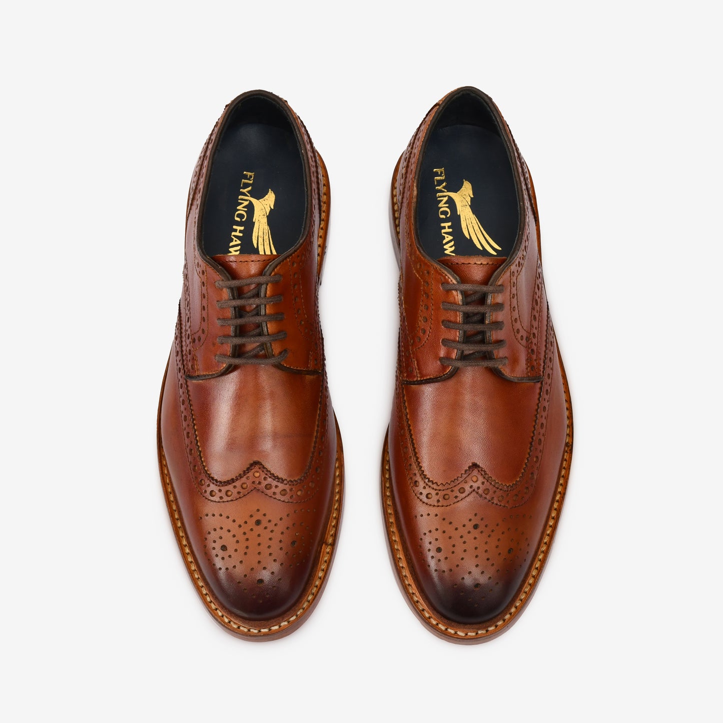 Tan Crust Goodyear Welted Brogue shoes