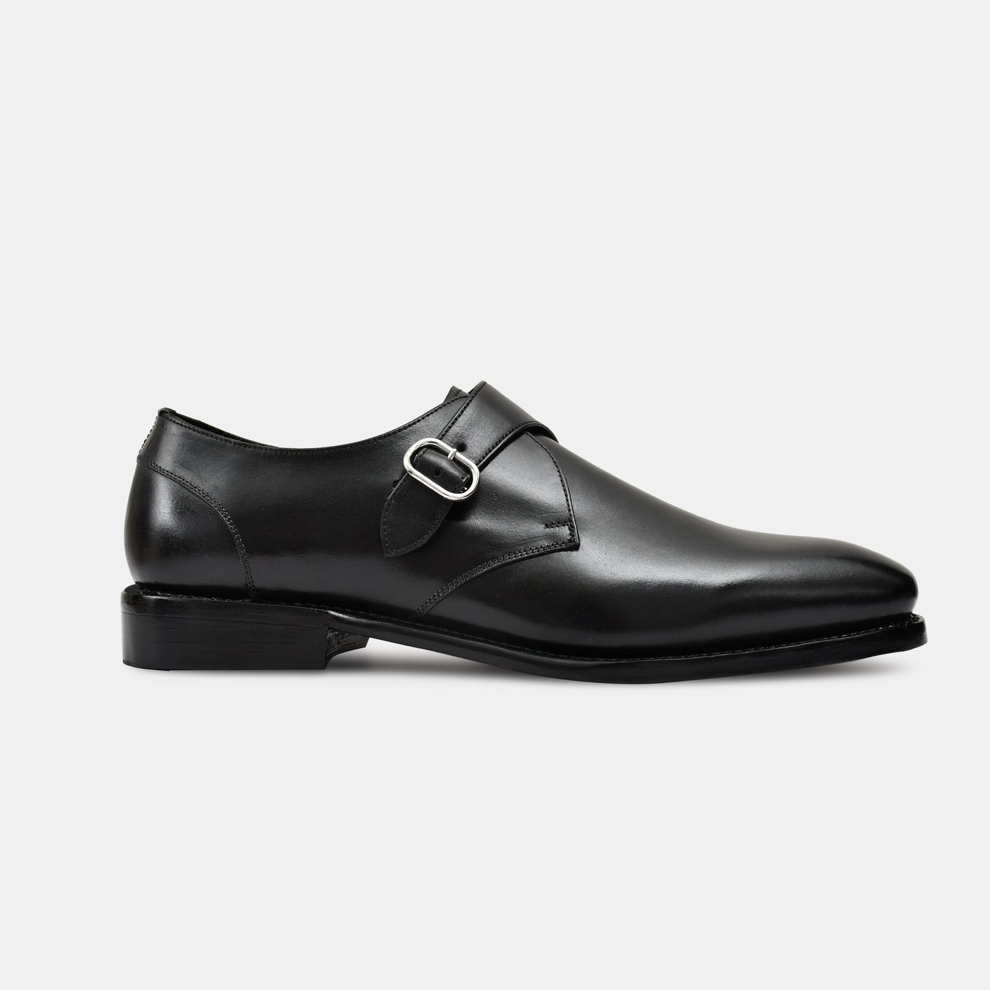 Goodyear Welted single Monk Shoes in Premium Crust Leather