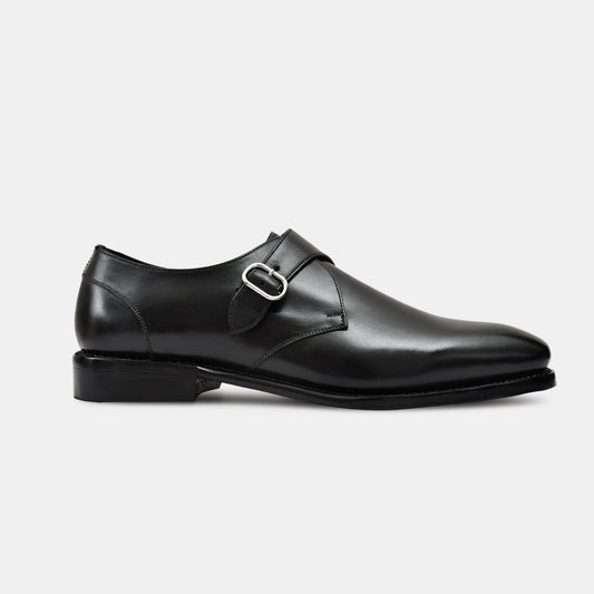 Goodyear Welted single Monk Shoes in Premium Crust Leather