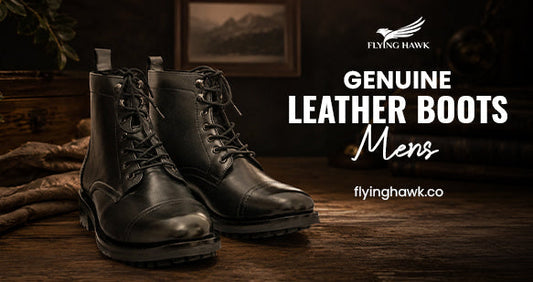 genuine leather boots mens