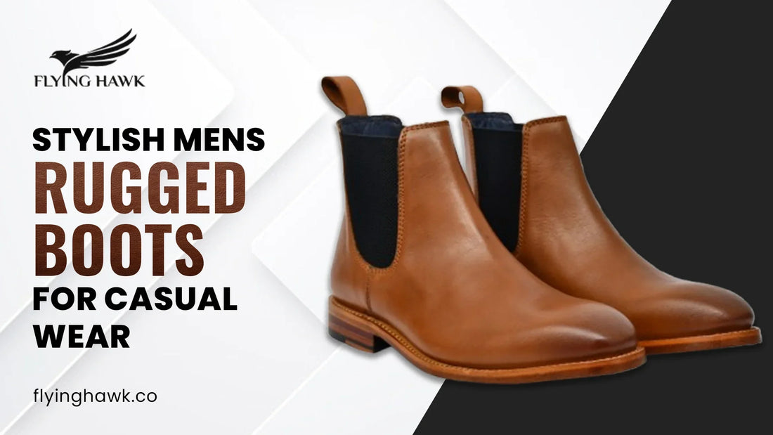 stylish mens rugged boots for casual wear