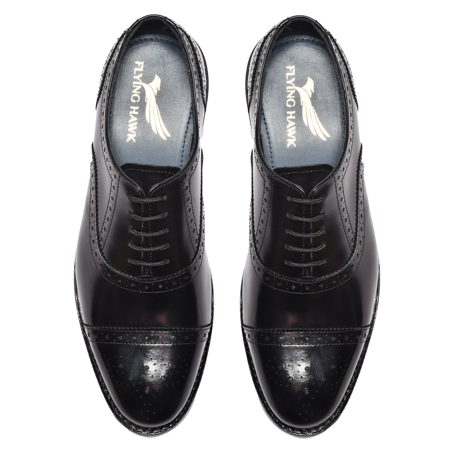 Oscar Black Cap Toe Brogue | Goodyear Welted Shoes for men