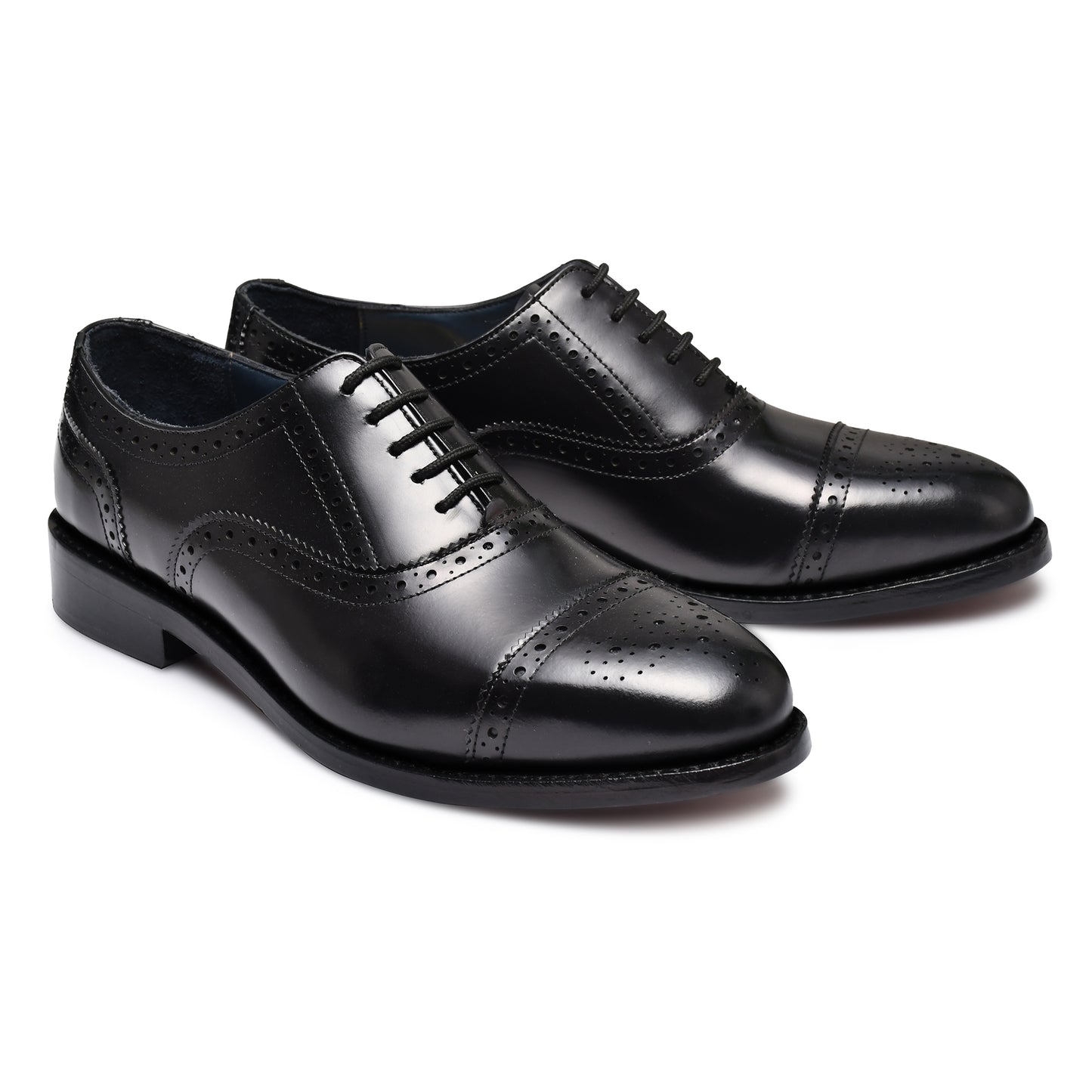 Oscar Black Cap Toe Brogue | Goodyear Welted Shoes for men