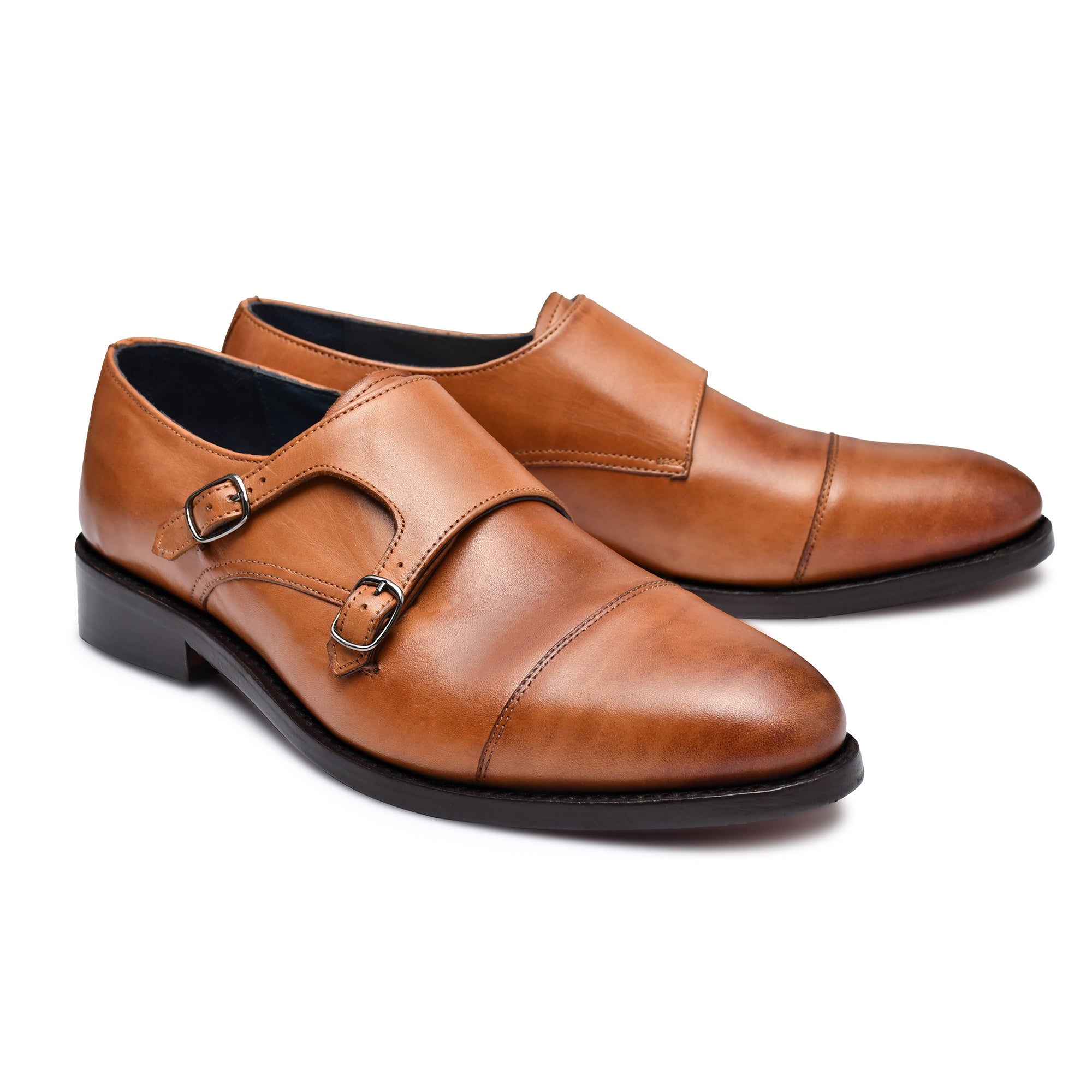 James Double Buckle Monk | Goodyear Welted Shoes for men