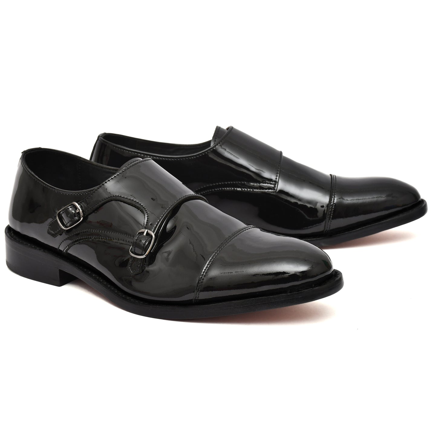 James Double Buckle Patent Leather shoes