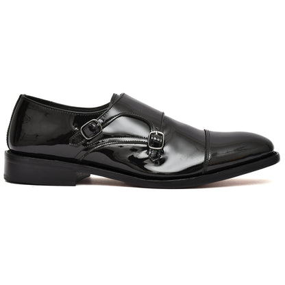 James Double Buckle Patent Leather shoes