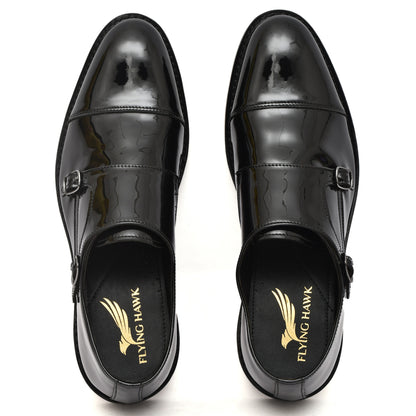 James Double Buckle Patent Leather shoes