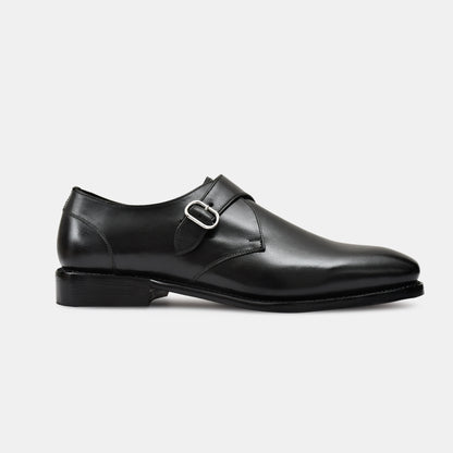 Goodyear Welted single Monk Shoes in Premium Crust Leather