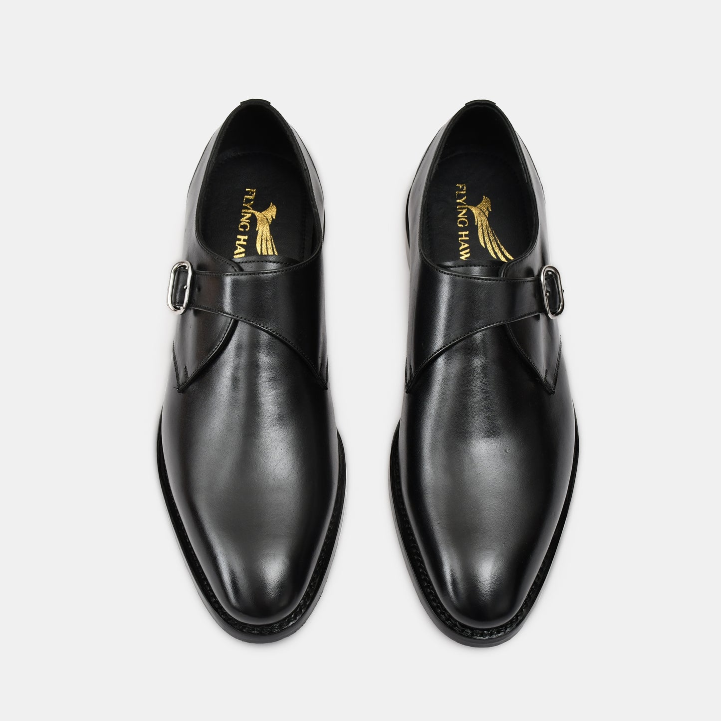 Goodyear Welted single Monk Shoes in Premium Crust Leather