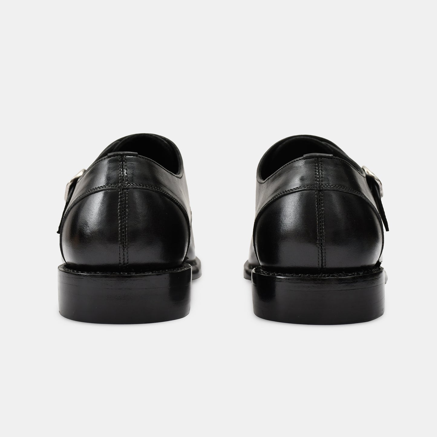 Goodyear Welted single Monk Shoes in Premium Crust Leather