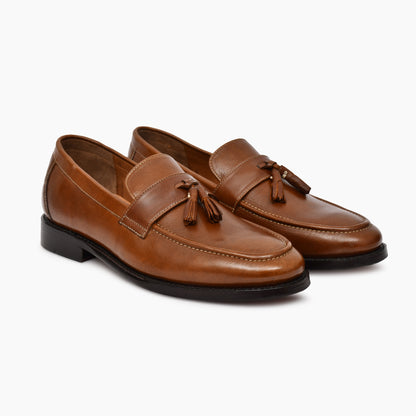 Tassle Brown Goodyear Welted Loafers