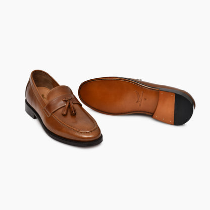 Tassle Brown Goodyear Welted Loafers