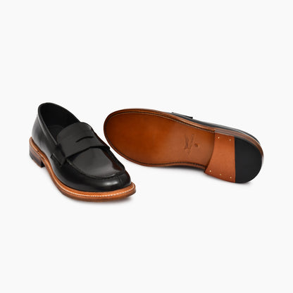 Black Saddle Goodyear Welted Loafer